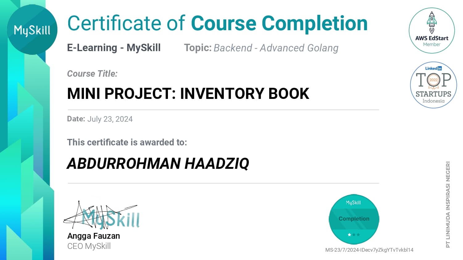 My Skill Golang Advanced
