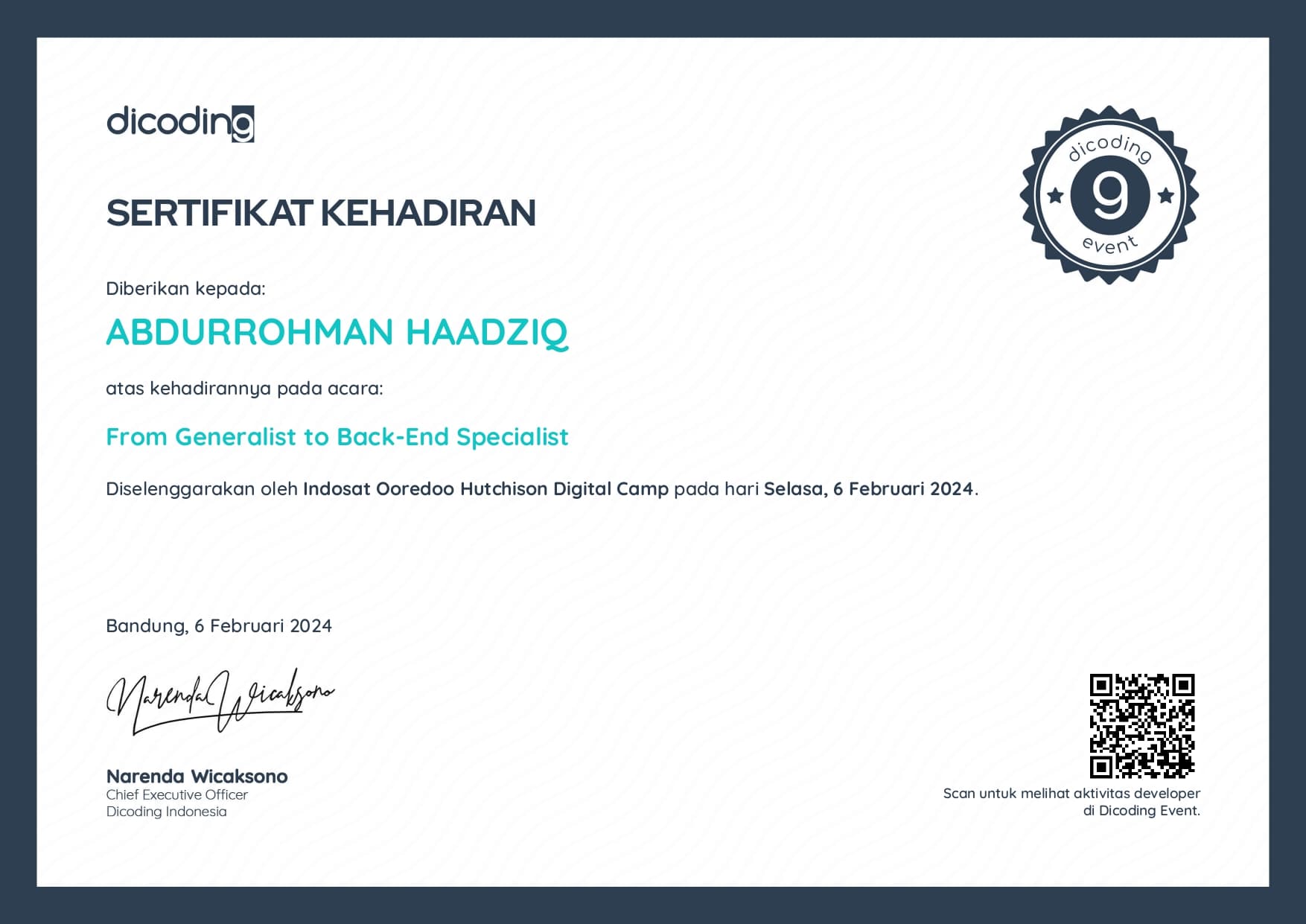 Backend Specialist